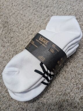 Vans White Crew Socks (3-Pack)